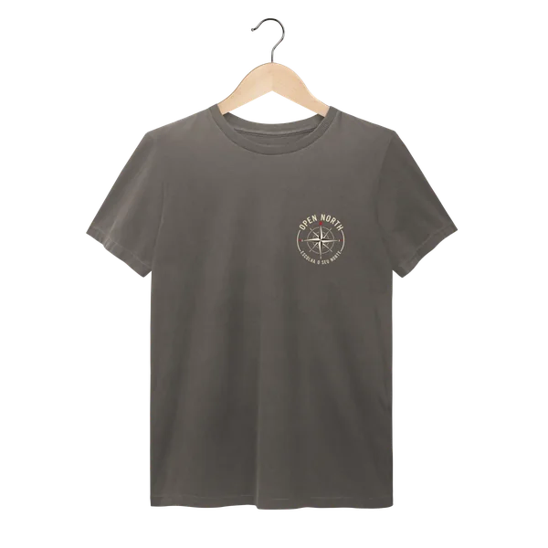 Camiseta Compass — Estonada — mockup oficial, frente